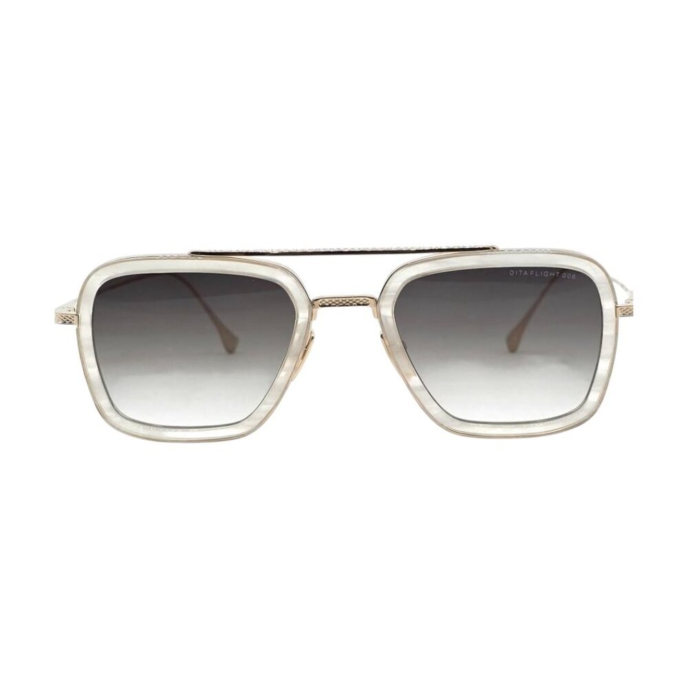 Dita Flight Sunglasses in Gold and Gray transperent